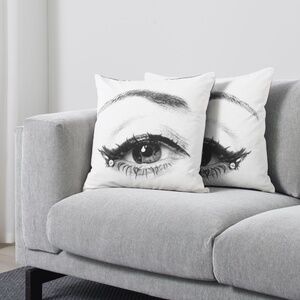 OMEDELBAR - IKEA Pillowcase just one (right eye) in black and white